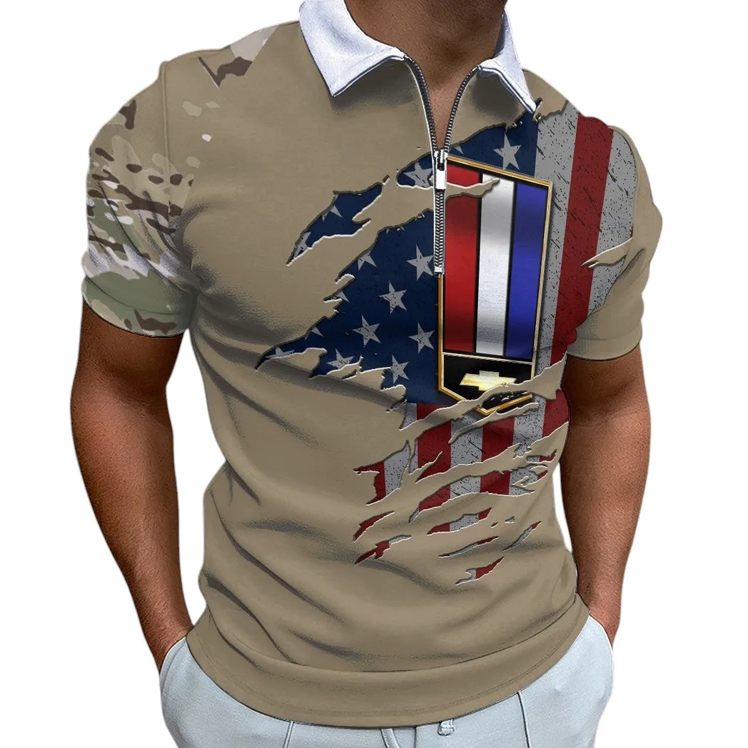 Chevrolet Camaro Poloshirt mit Reißverschluss, Geschenk für Chevrolet Camaro Fan CAR340213016-1