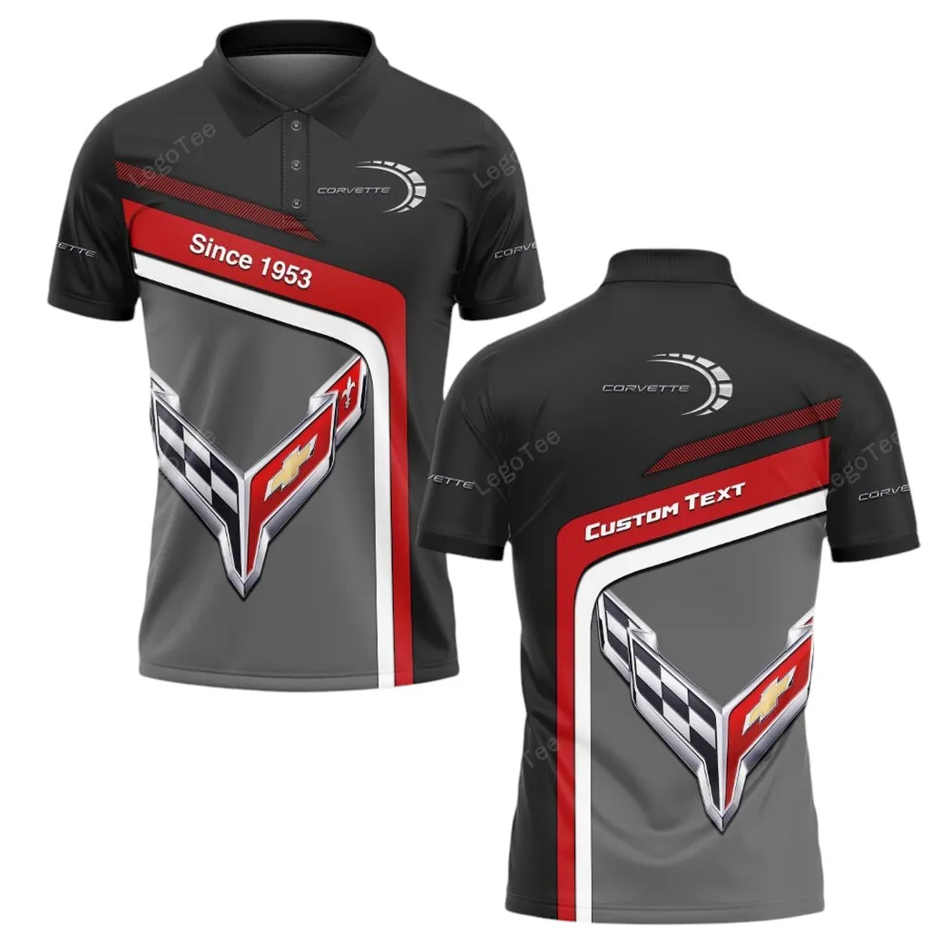 Chevrolet Corvette Poloshirt, Geschenk für Chevrolet Corvette Fan CAR11103032513