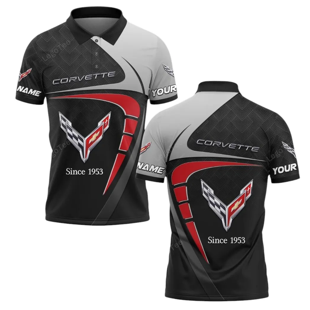 Chevrolet Corvette Poloshirt, Geschenk für Chevrolet Corvette Fan CAR11603032513