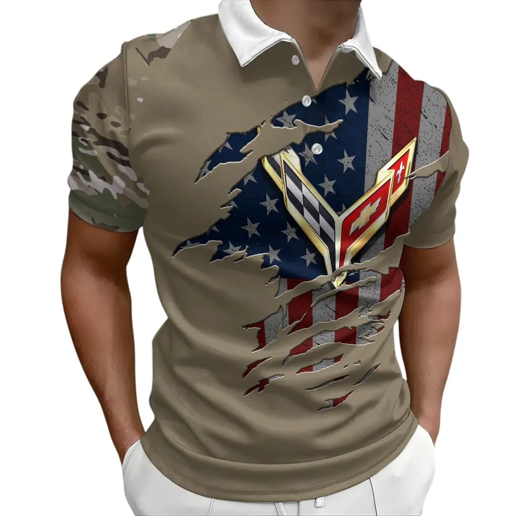 Chevrolet Corvette Poloshirt, Geschenk für Chevrolet Corvette Fan CAR340213017-2