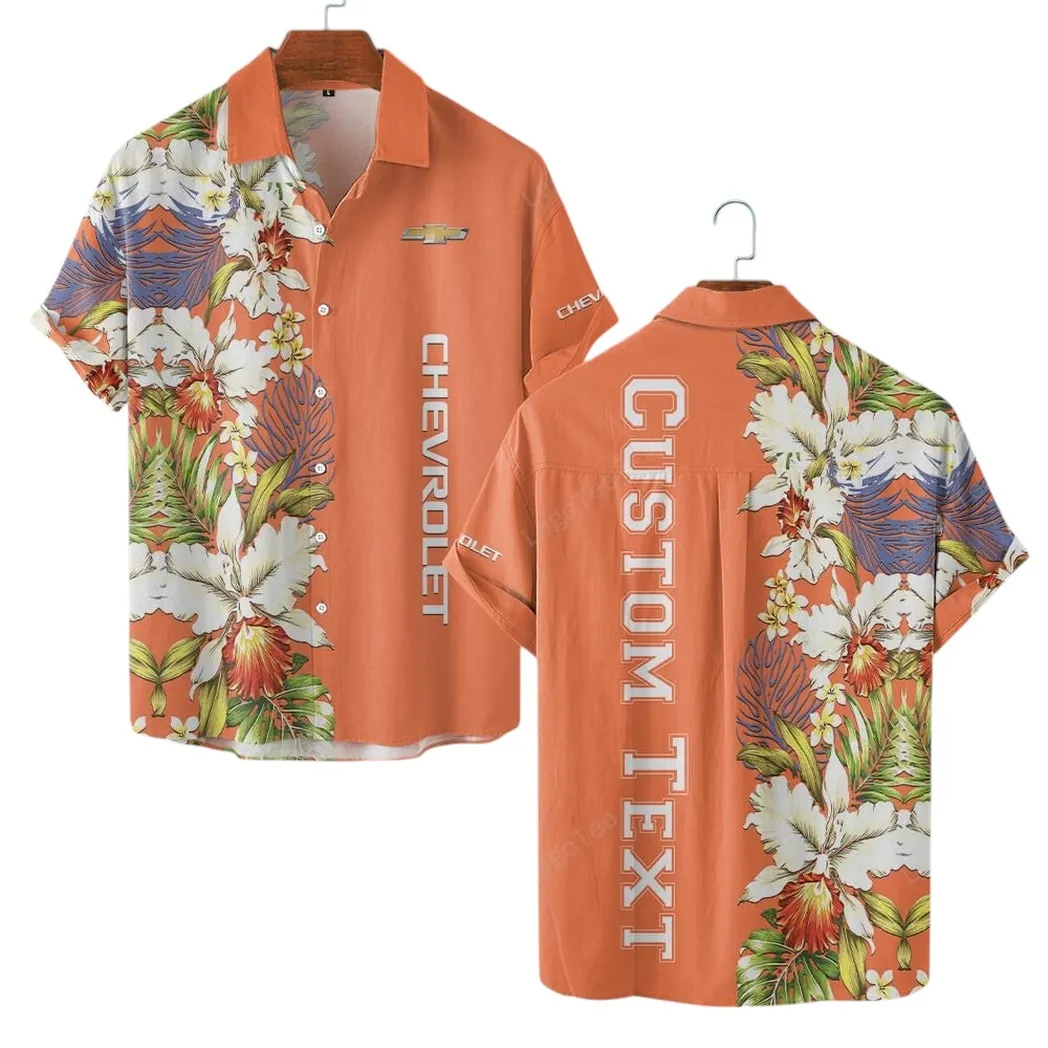 Chevrolet Hawaiihemd für Männer, Hawaiian Shirt für Chevrolet Fan CAR1230304005 - Orange
