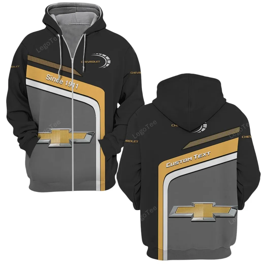 Chevrolet Hoodie mit reißverschluss, Allover-Druck Hoodie Chevrolet Fan CAR11103032511