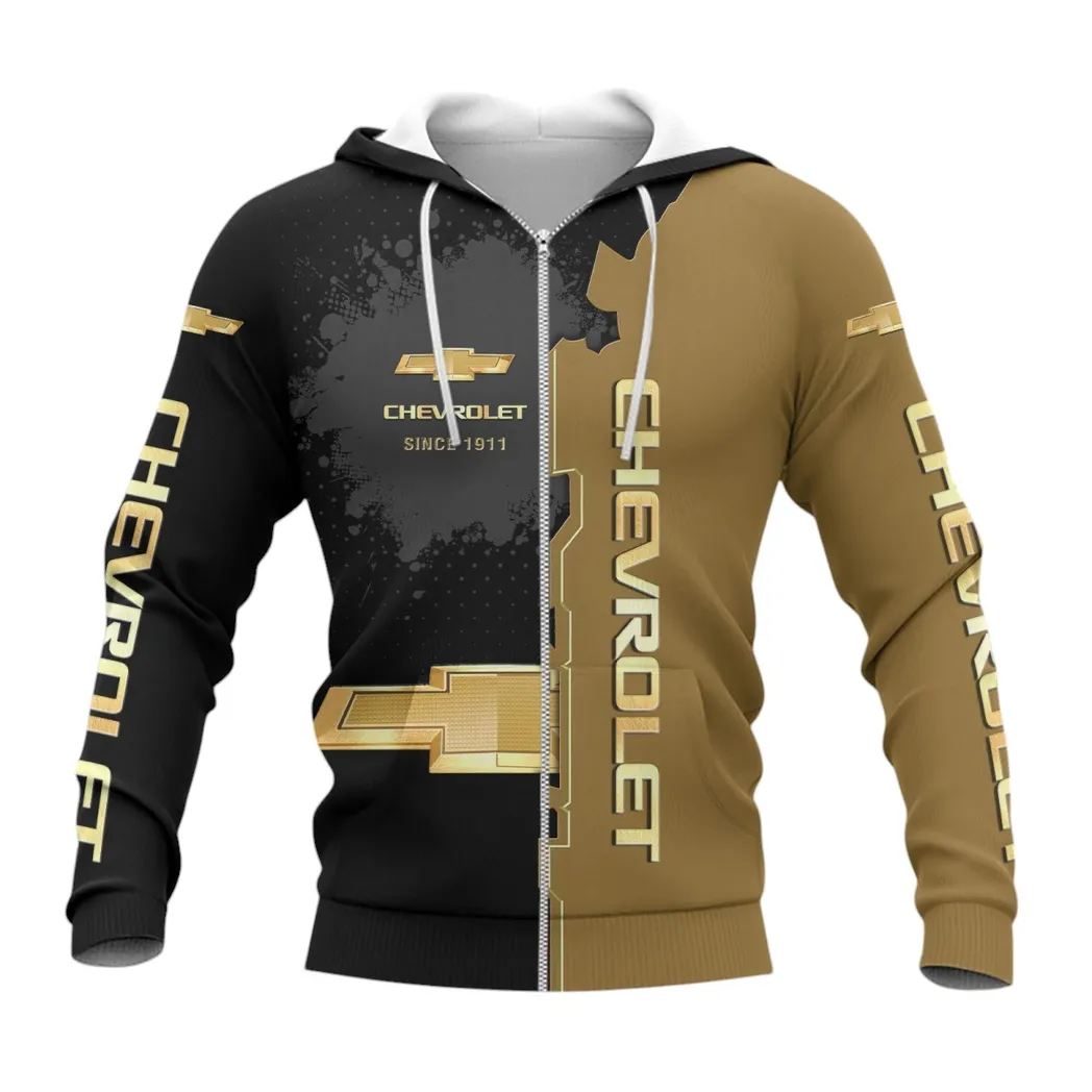 Chevrolet Hoodie mit reißverschluss, Allover-Druck Hoodie Chevrolet Fan CAR44021725014-3
