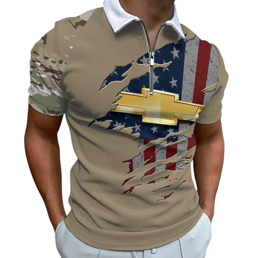 Chevrolet Poloshirt mit Reißverschluss, Geschenk für Chevrolet Fan CAR340213019-1
