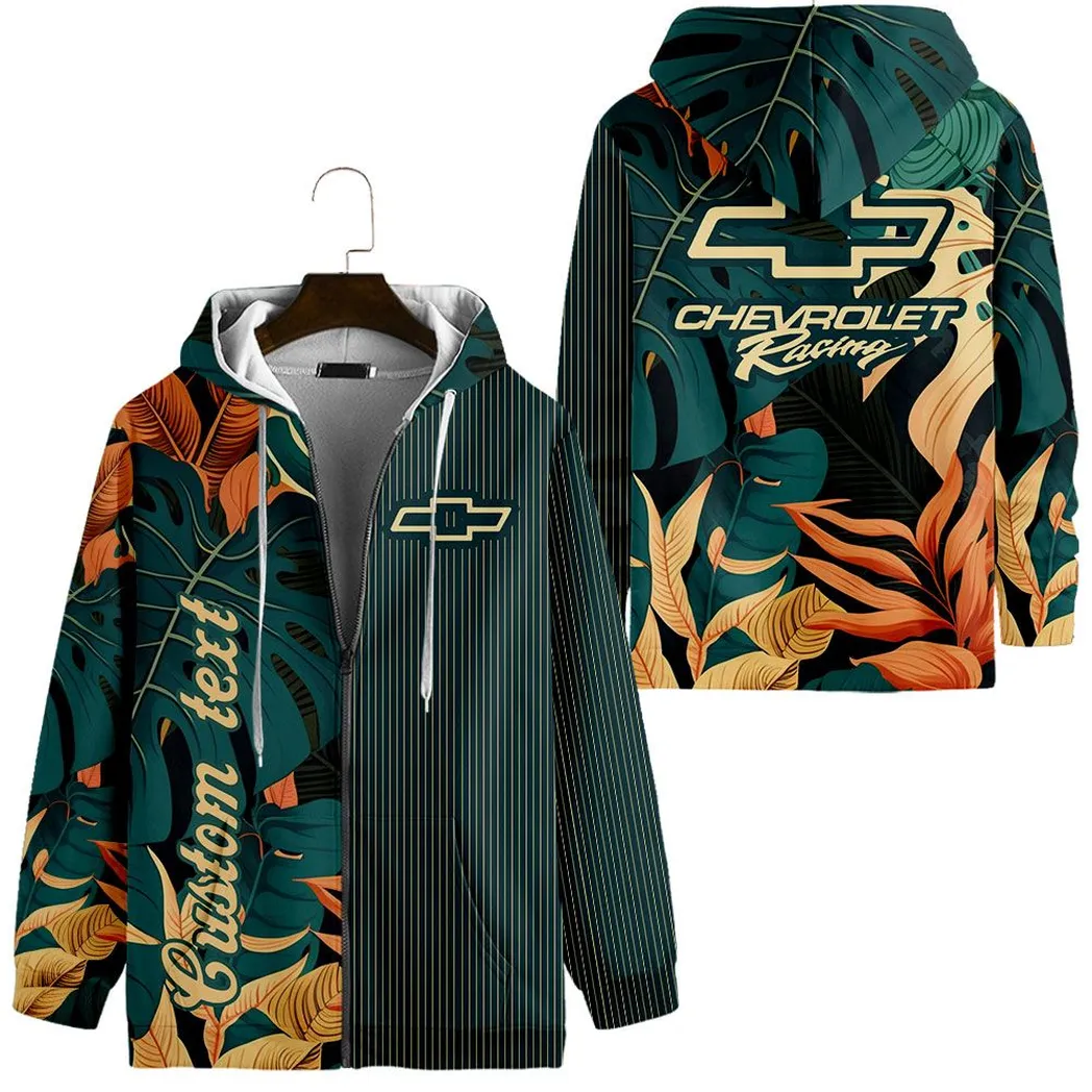 Chevy Racing Vintage Hoodie mit reißverschluss, All-over-print Hoodie CAR434041725243