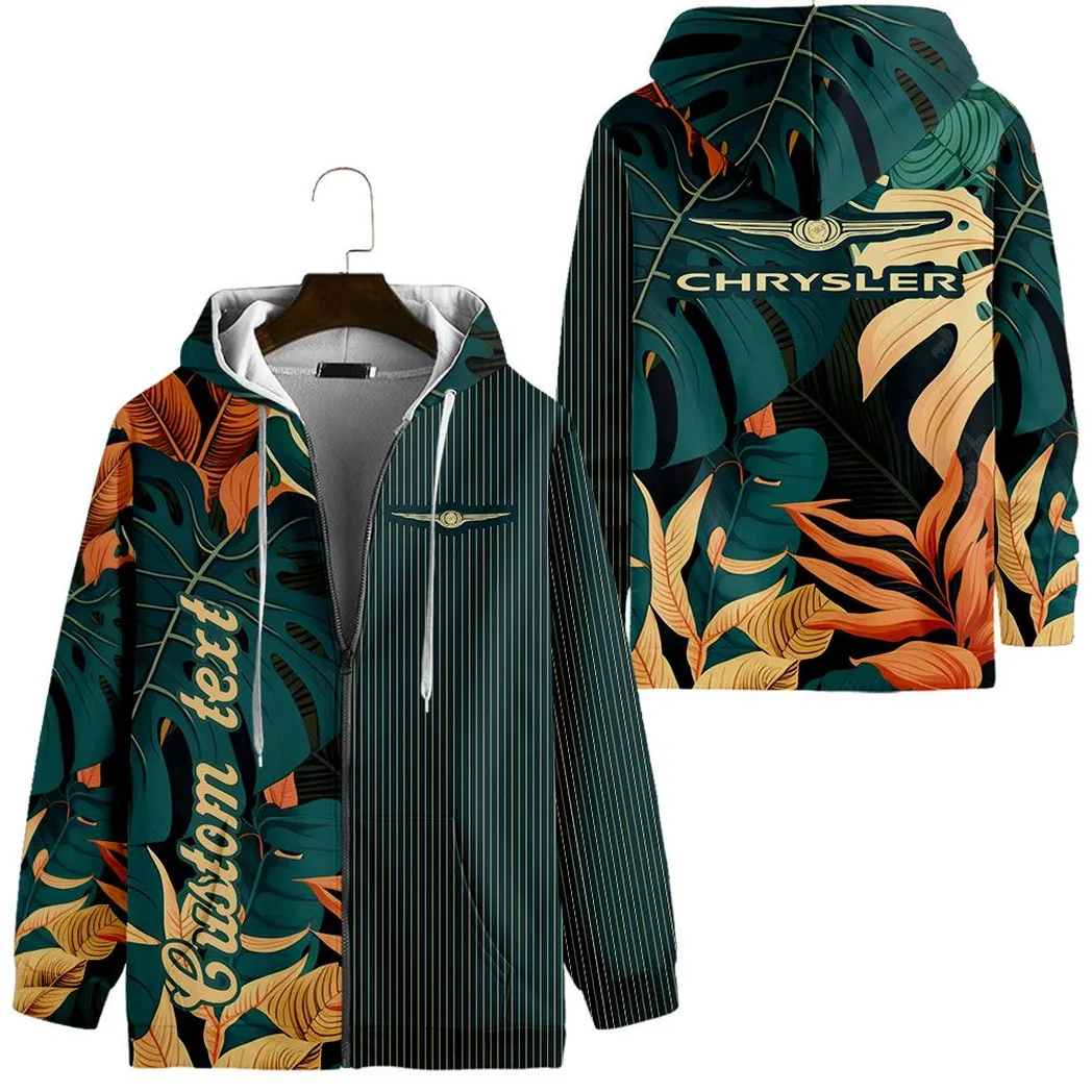 chrysler vintage hoodie mit reiverschluss all over print hoodie car434041725245 a9hzs