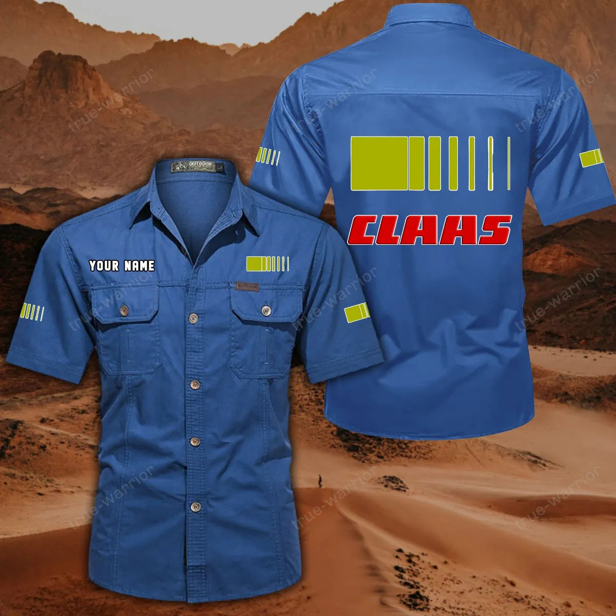 claas hemd mit kurzen rmeln all over print kurzarmhemd car444052625961 cowboyblau rduqk