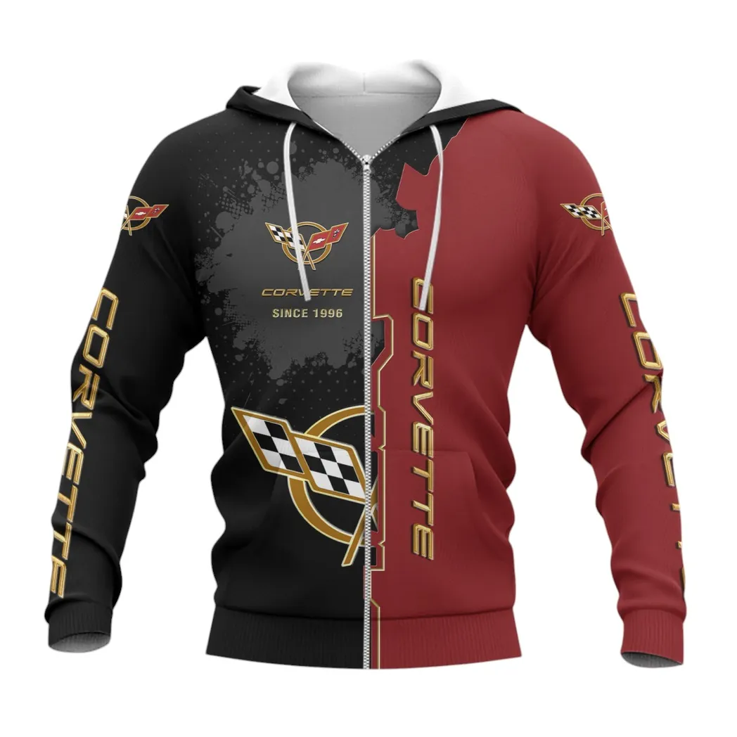 Corvette C5 Hoodie mit reißverschluss, Allover-Druck Hoodie Corvette C5 Fan CAR44021725017-3