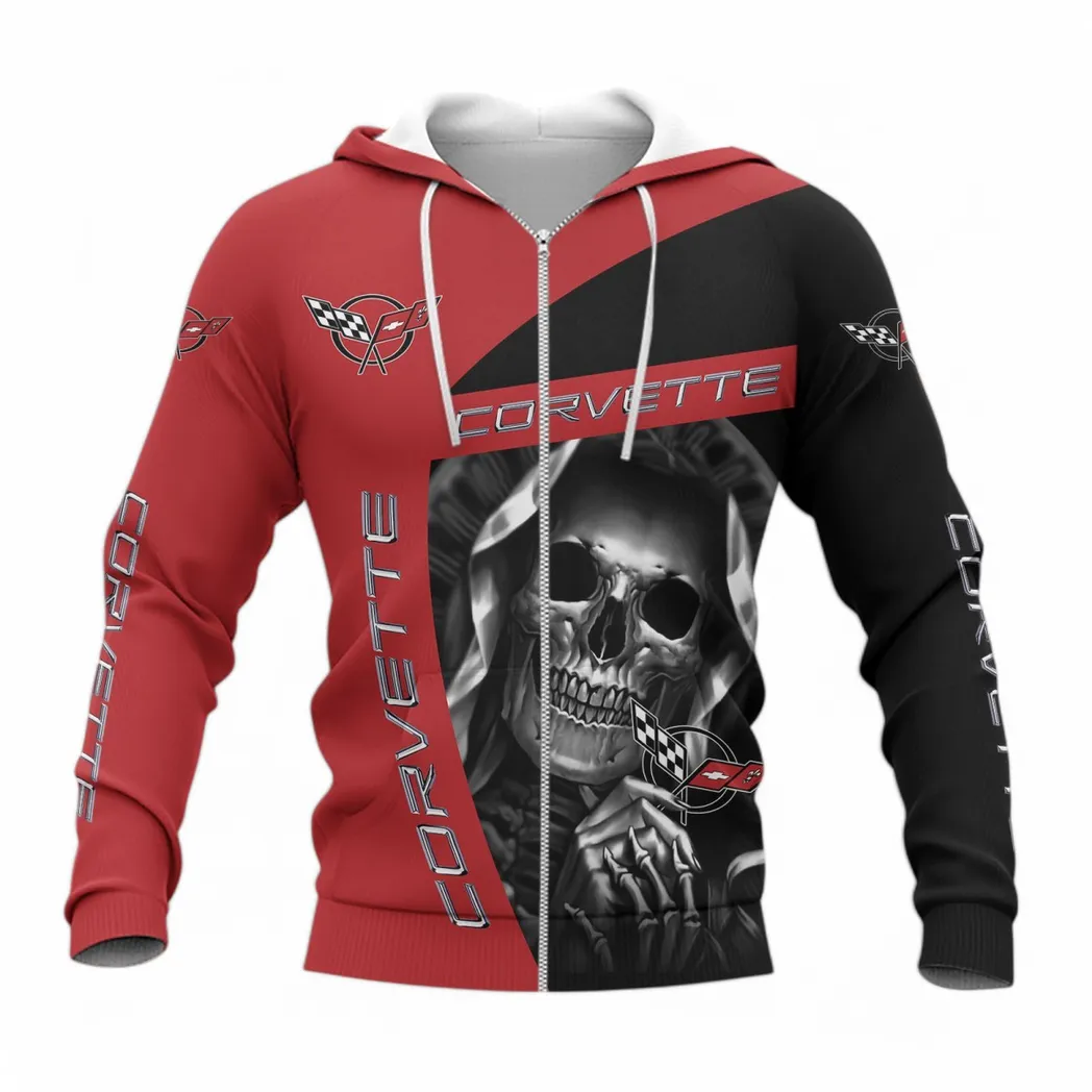 Corvette C5 Hoodie mit reißverschluss, Allover-Druck Hoodie Corvette C5 Fan CAR6702212532