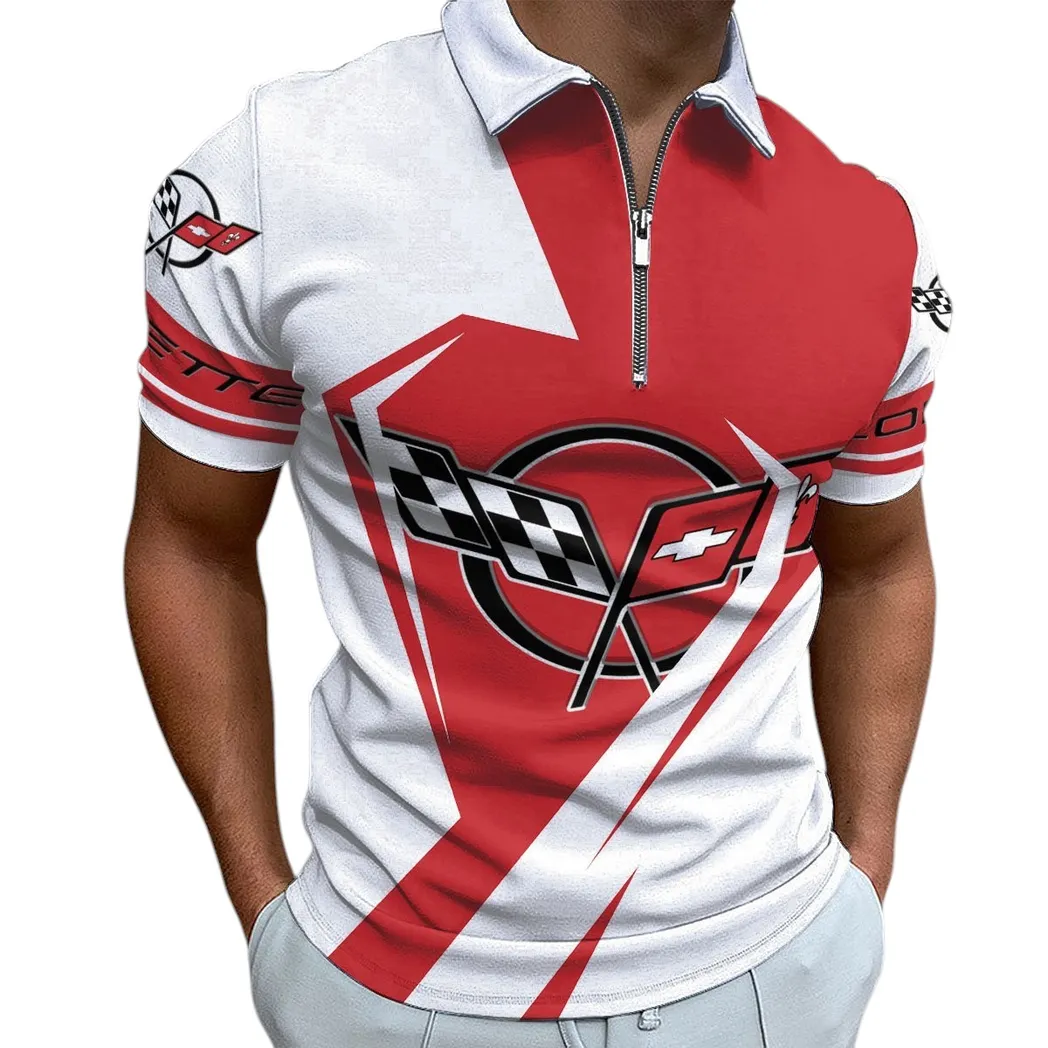 Corvette C5 Poloshirt mit Reißverschluss, Geschenk für Corvette C5 Fan CAR3202122536