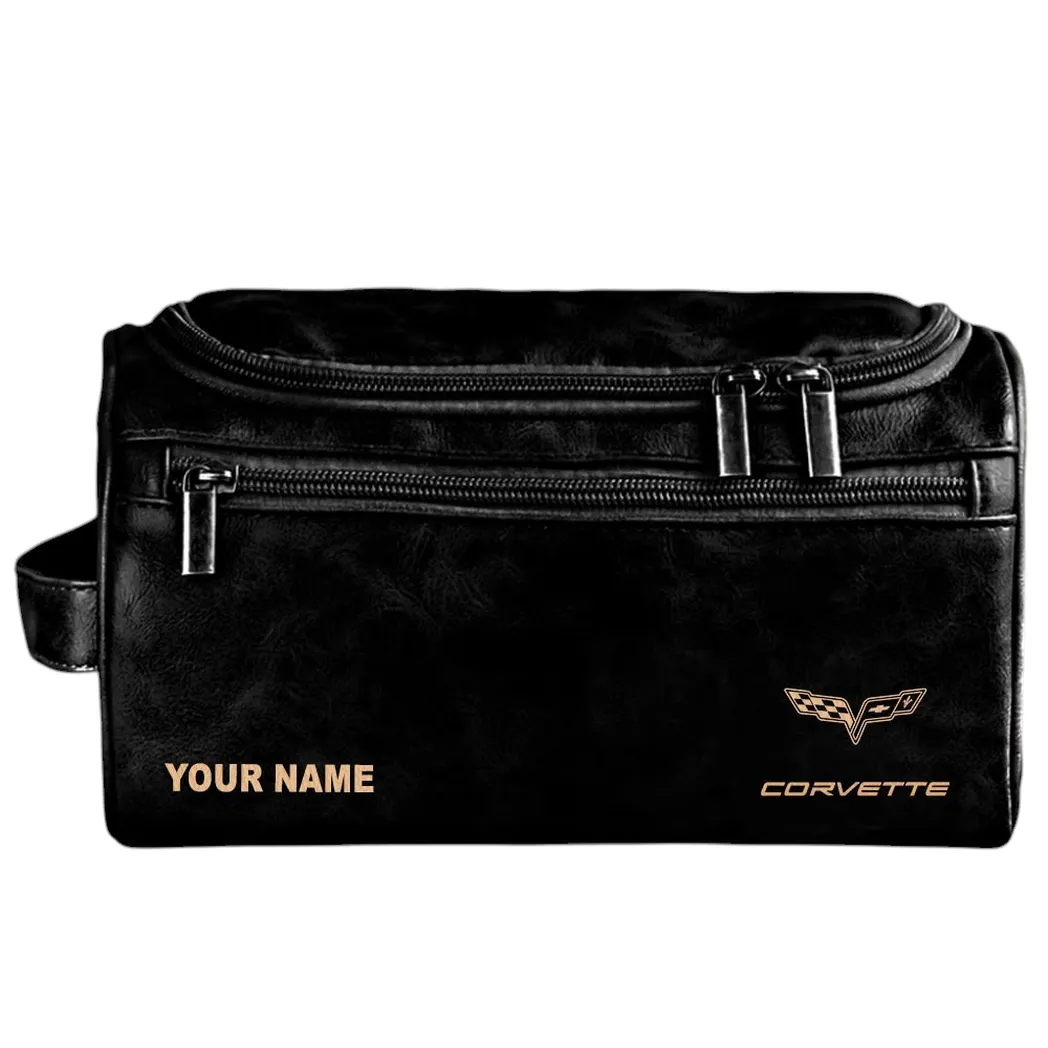 corvette c6 ledertasche personalisierte kulturtasche schwarz car44005072508