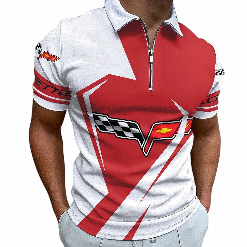 Corvette C6 Poloshirt mit Reißverschluss für Männer, Geschenk für Corvette C6 Fan CAR68022125921
