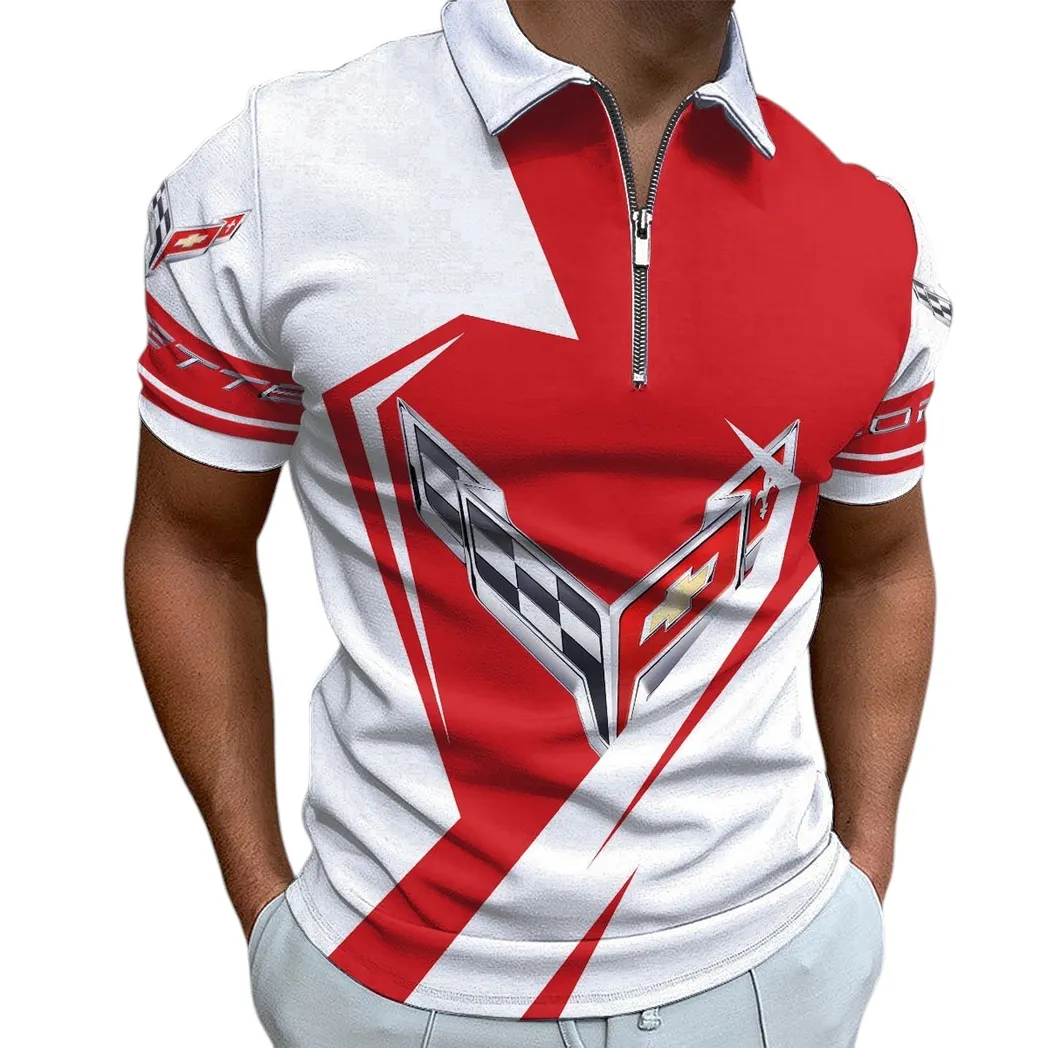 corvette c8 poloshirt mit reiverschluss geschenk fr corvette c8 fan car3202122517 aukdo