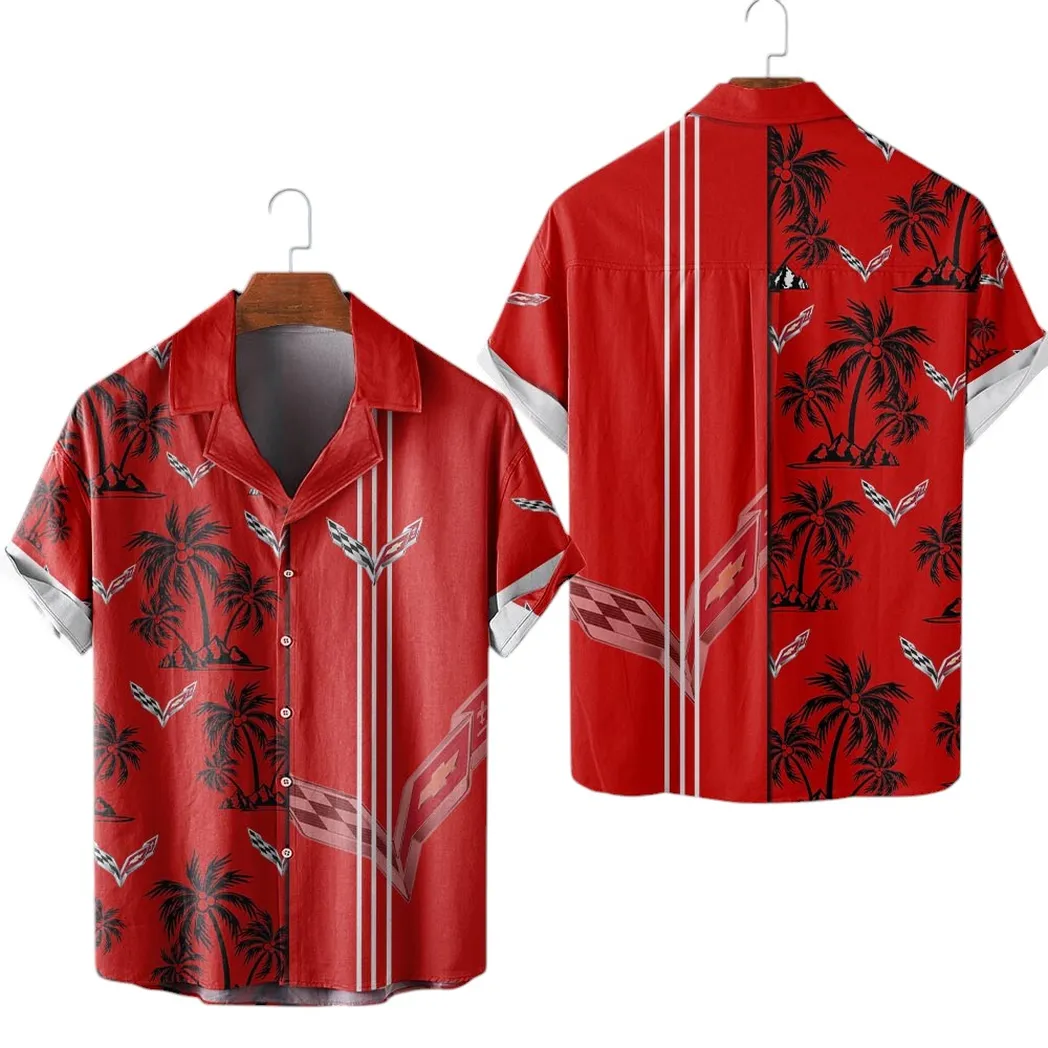 corvette old hawaiihemd fr mnner hawaiian shirt fr corvette old fan car1600226014