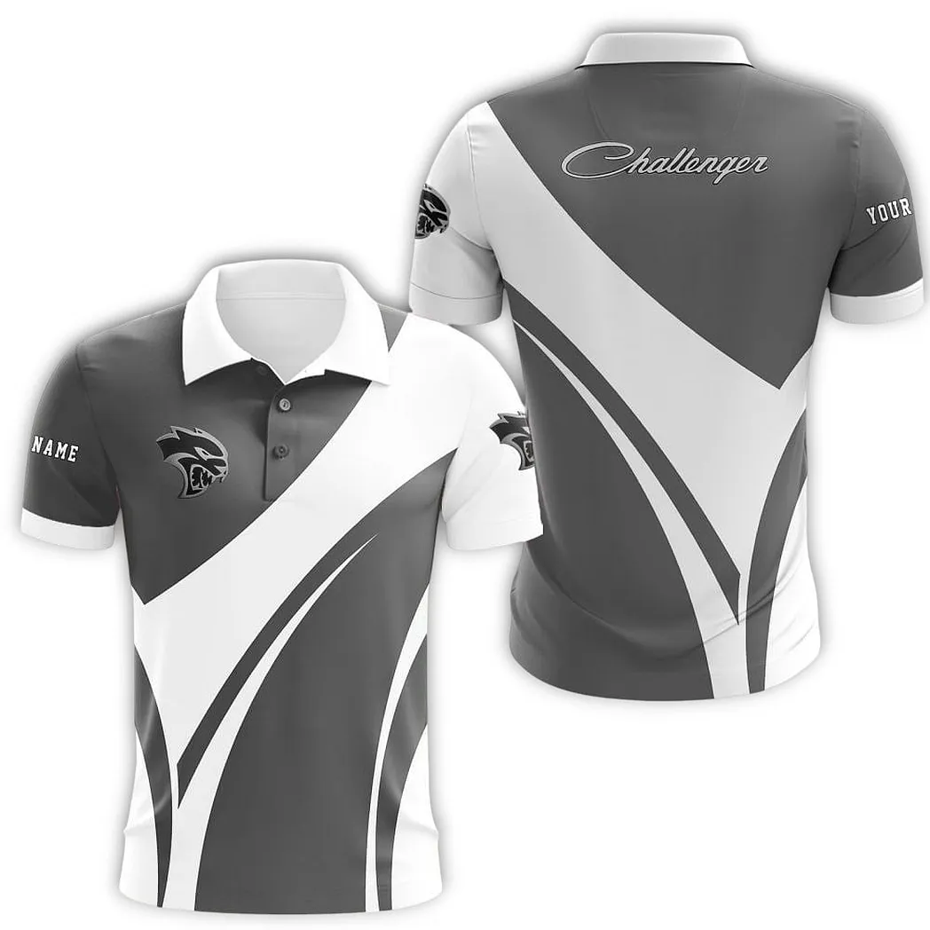 Dodge Challenger Personalisiertes Poloshirt, Geschenk für Männer CAR73021525727-2