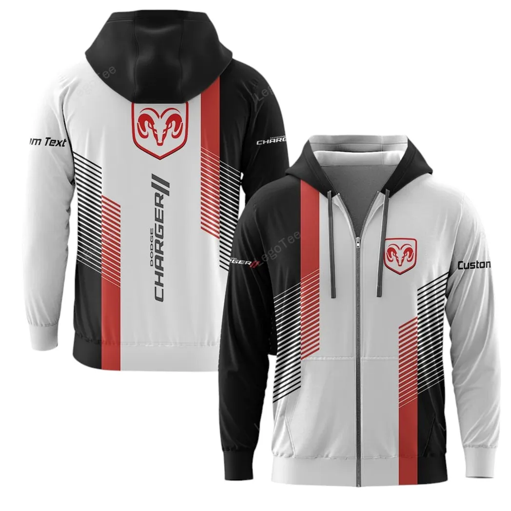 Dodge Charger Hoodie mit reißverschluss, Allover-Druck Hoodie Dodge Charger Fan CAR10703122522