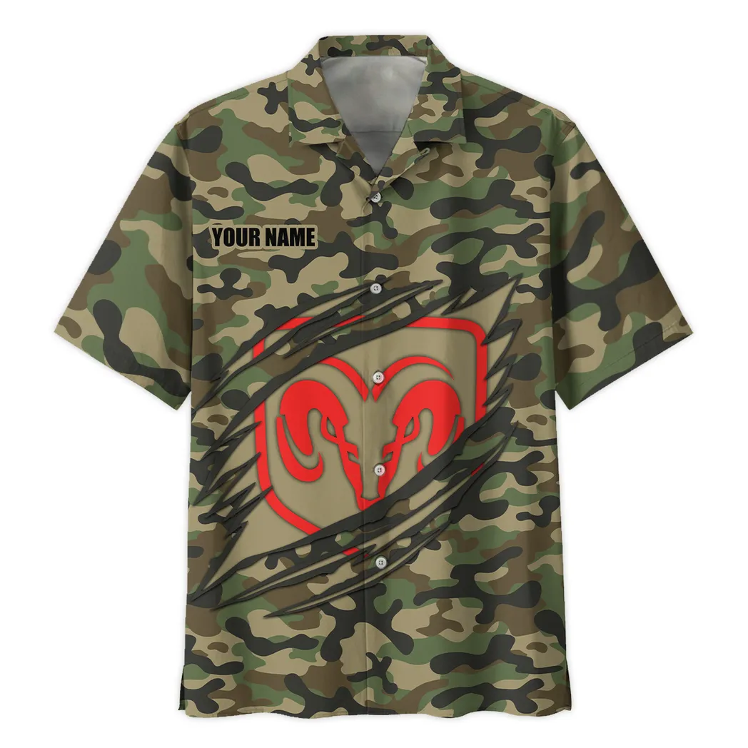 Dodge Hawaiihemd im Camouflage-Stil, Oversized CAR210040825698 dodge hawaiihemd im camouflage stil oversized car210040825698