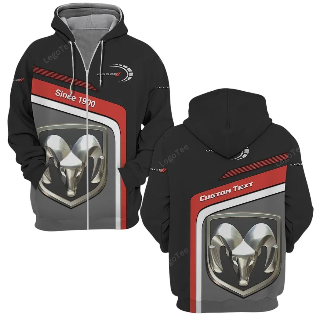 Dodge Hoodie mit reißverschluss, Allover-Druck Hoodie Dodge Fan CAR11103032520