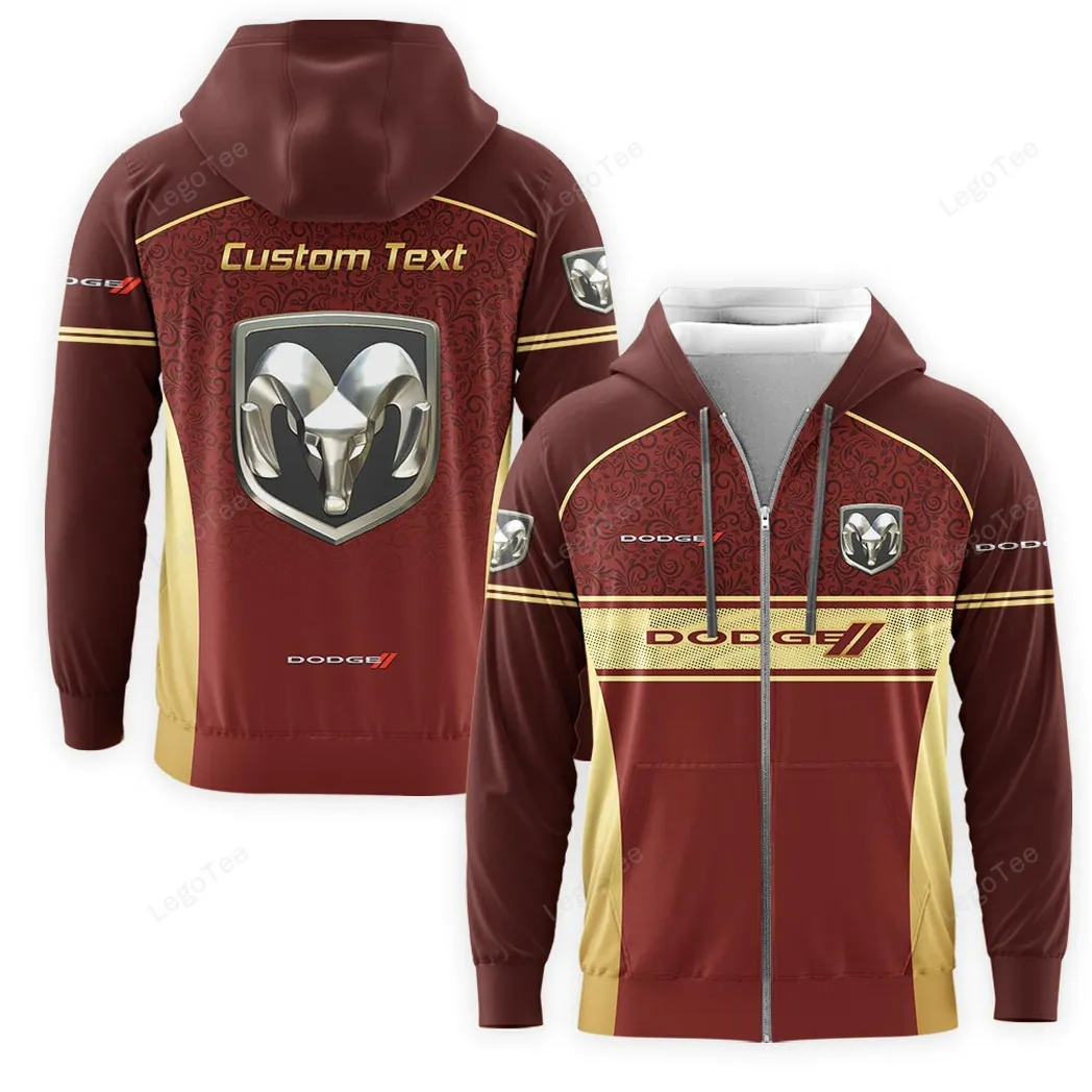 Dodge Hoodie mit reißverschluss, Allover-Druck Hoodie Dodge Fan CAR137021325956-6