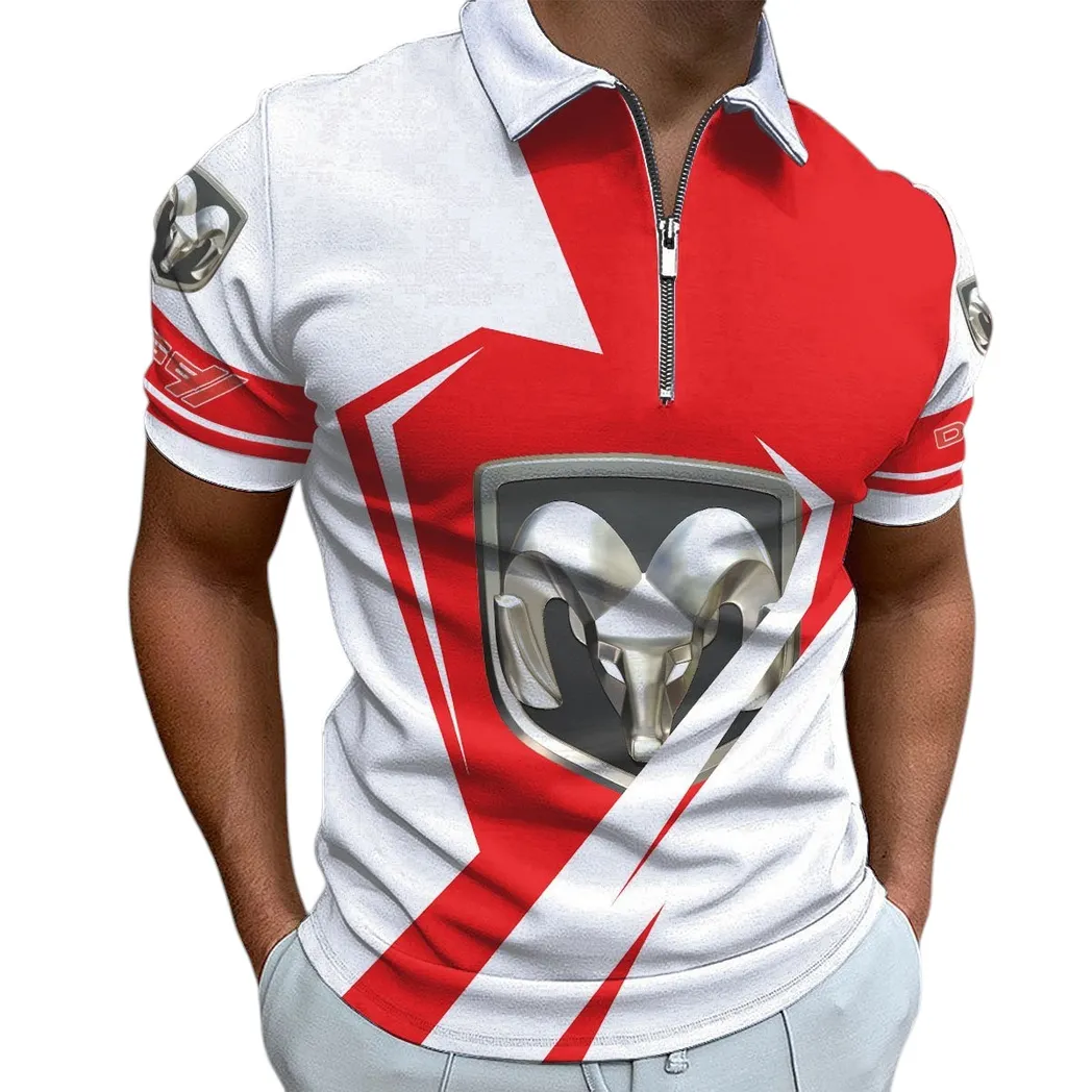 Dodge Poloshirt mit Reißverschluss, Geschenk für Dodge Fan CAR3202122549