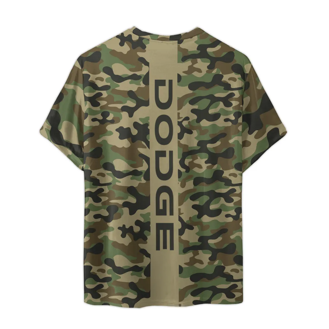 dodge t shirt im camouflage stil oversized hemd car210040825698 c7iks