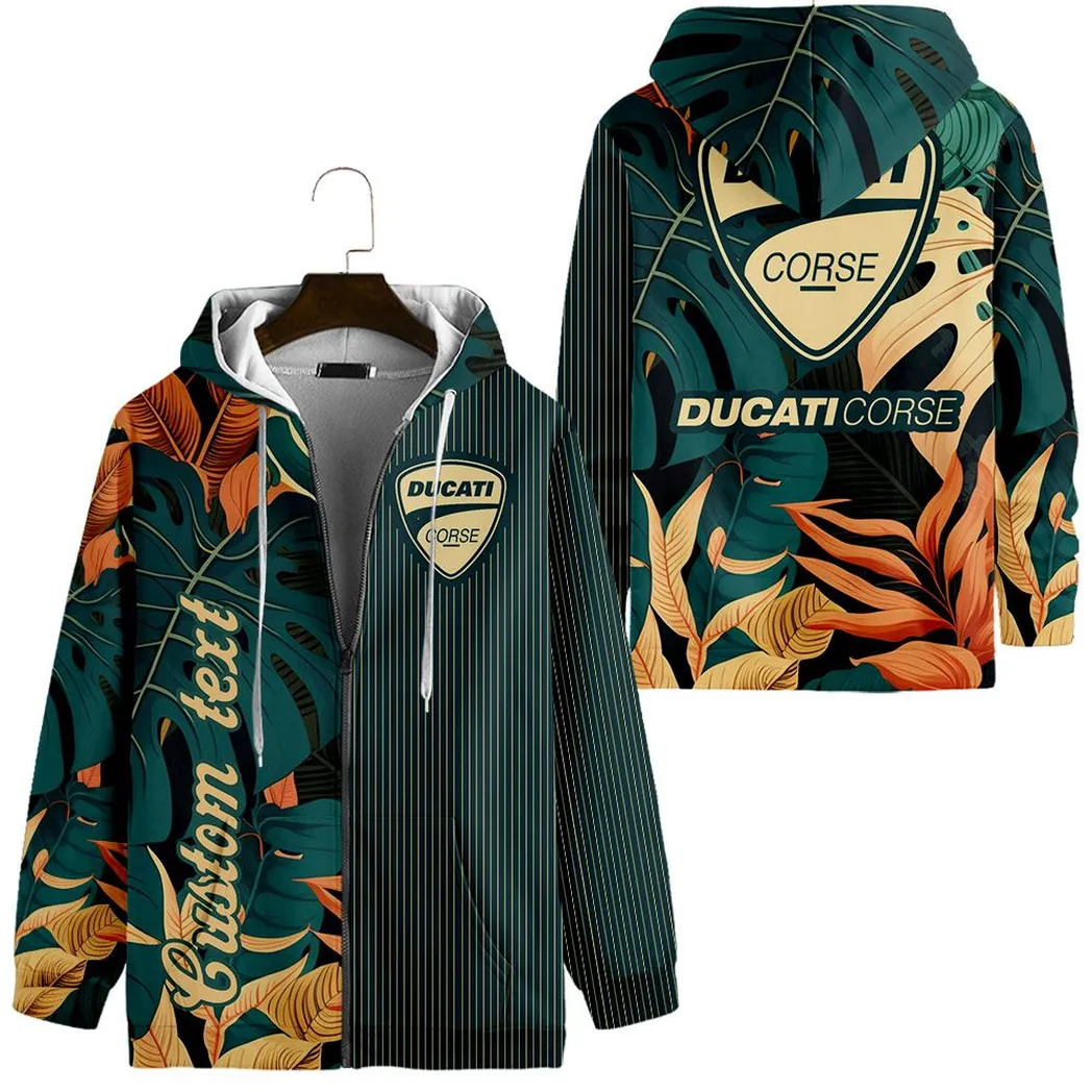 Ducati Corse Vintage Hoodie mit reißverschluss, All-over-print Hoodie CAR434041725253