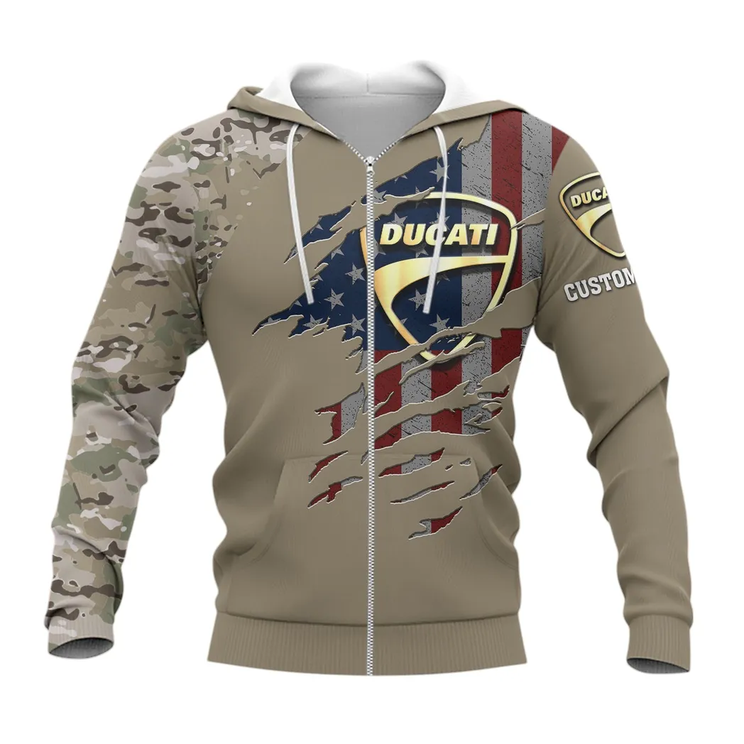 Ducati Hoodie mit reißverschluss, Allover-Druck Hoodie Ducati Fan CAR46021725025-3