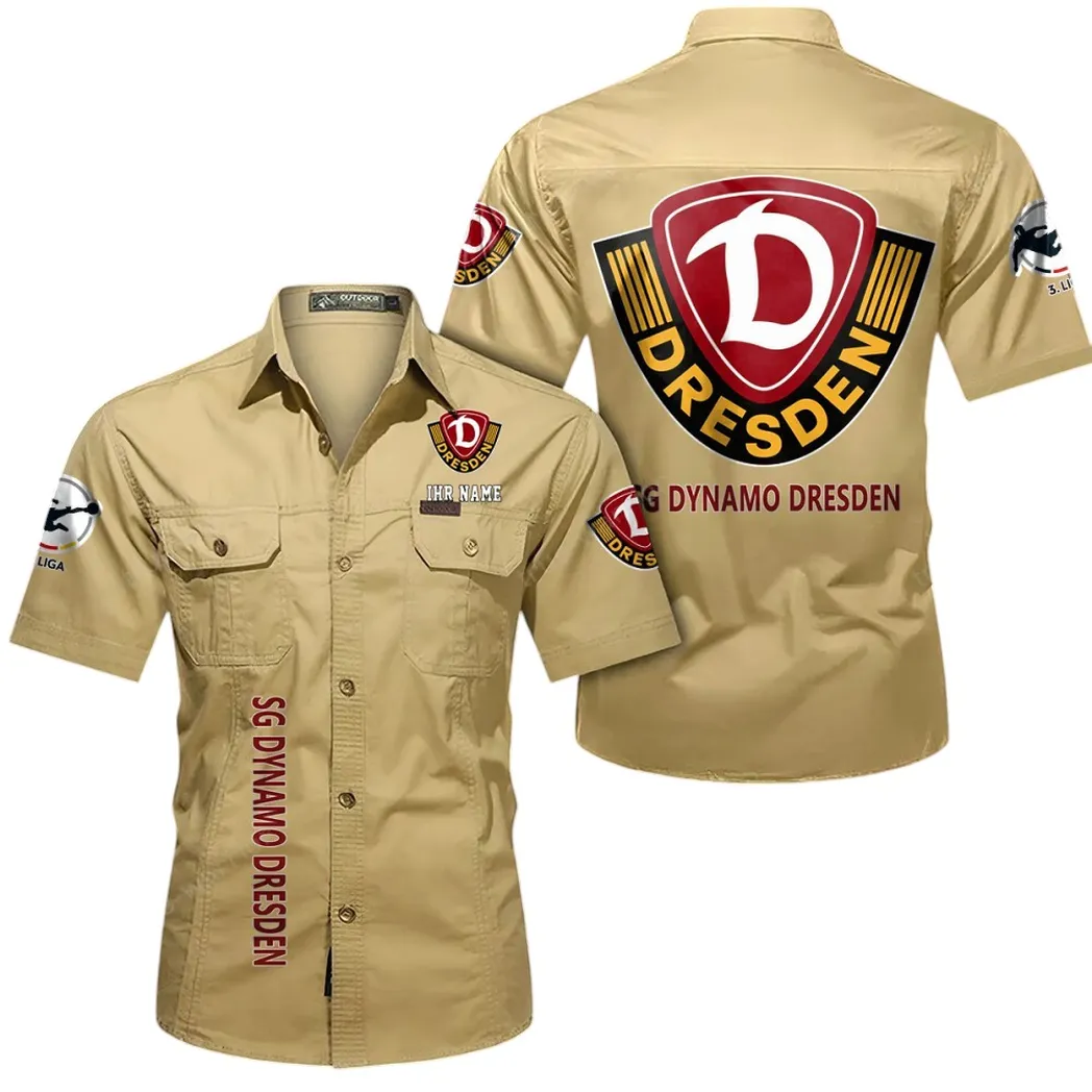 dynamo dresden hemd mit kurzen rmeln all over print kurzarmhemd bde11052625260 khaki qwwia