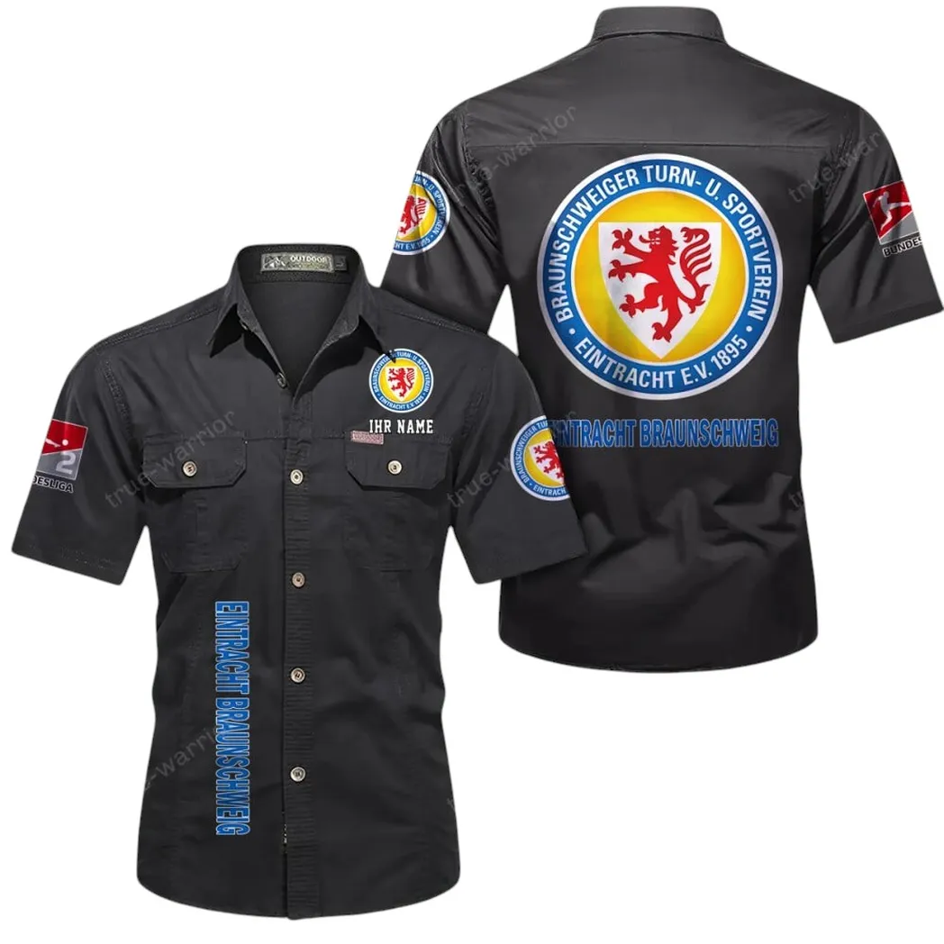 eintracht braunschweig hemd mit kurzen rmeln all over print kurzarmhemd bde11052625261 schwarz