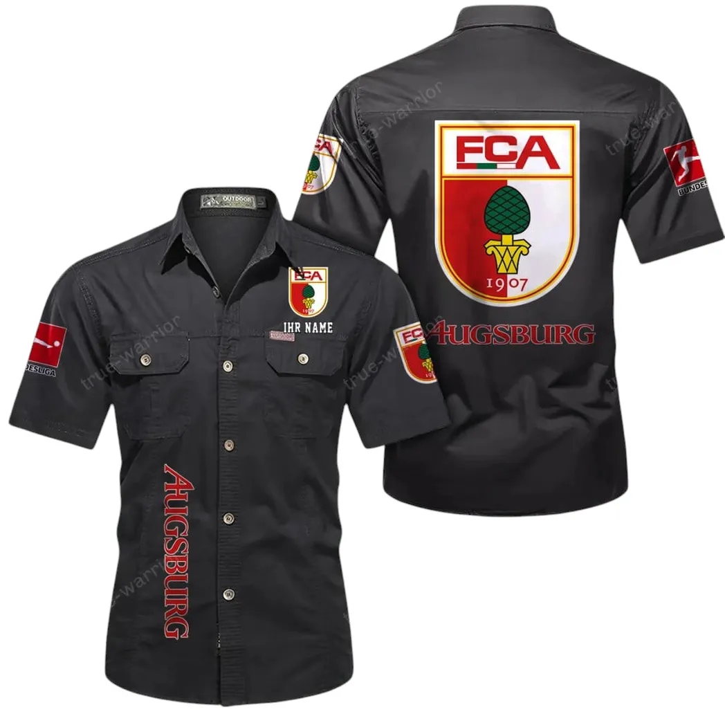 fc augsburg hemd mit kurzen rmeln all over print kurzarmhemd bde11052625248 schwarz