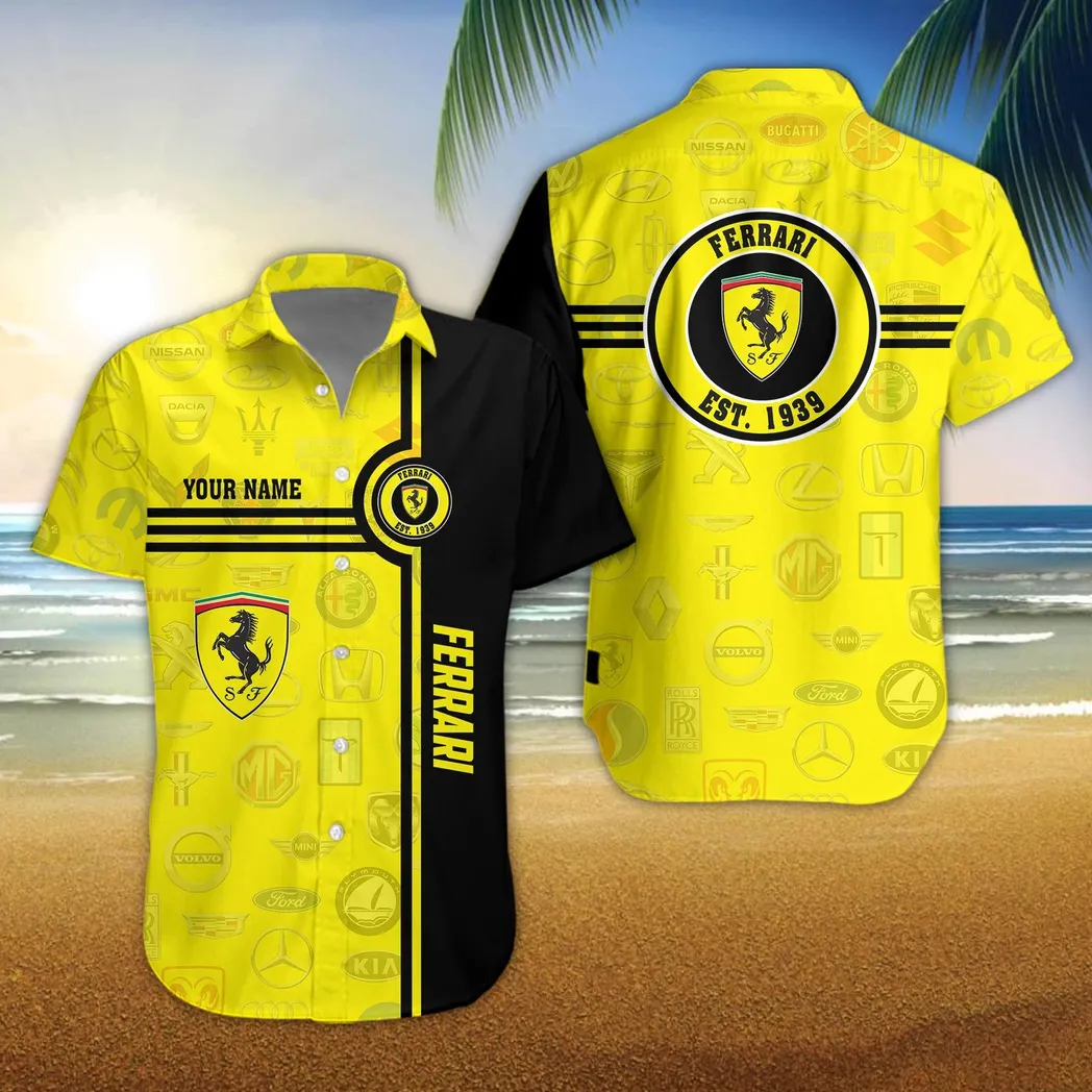 ferrari hawaiihemd fr mnner all logo geschenk fr ferrari fan car174022525008 be6z8