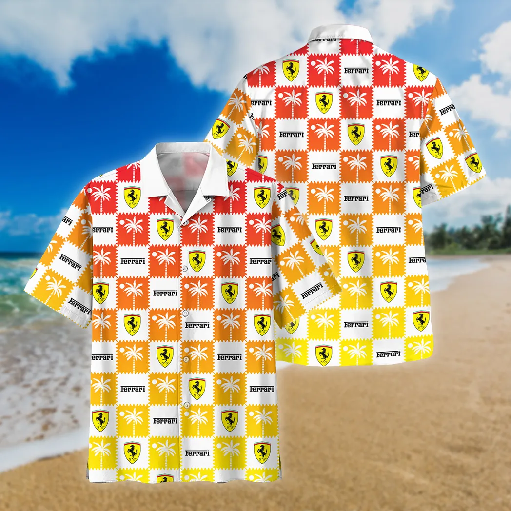 Ferrari Hawaiihemd für Männer, Hawaiian Shirt für Ferrari Lovers CAR200030725138