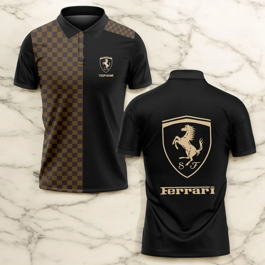 ferrari polo shirt lv style gift for ferrari lovers car176022525912 ops1f