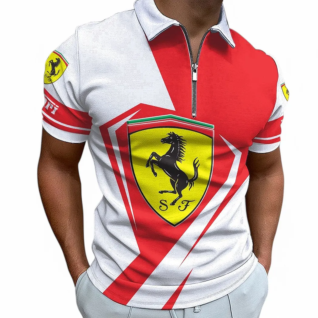ferrari poloshirt mit reiverschluss fr mnner geschenk fr ferrari fan car68022125893 l9vhd