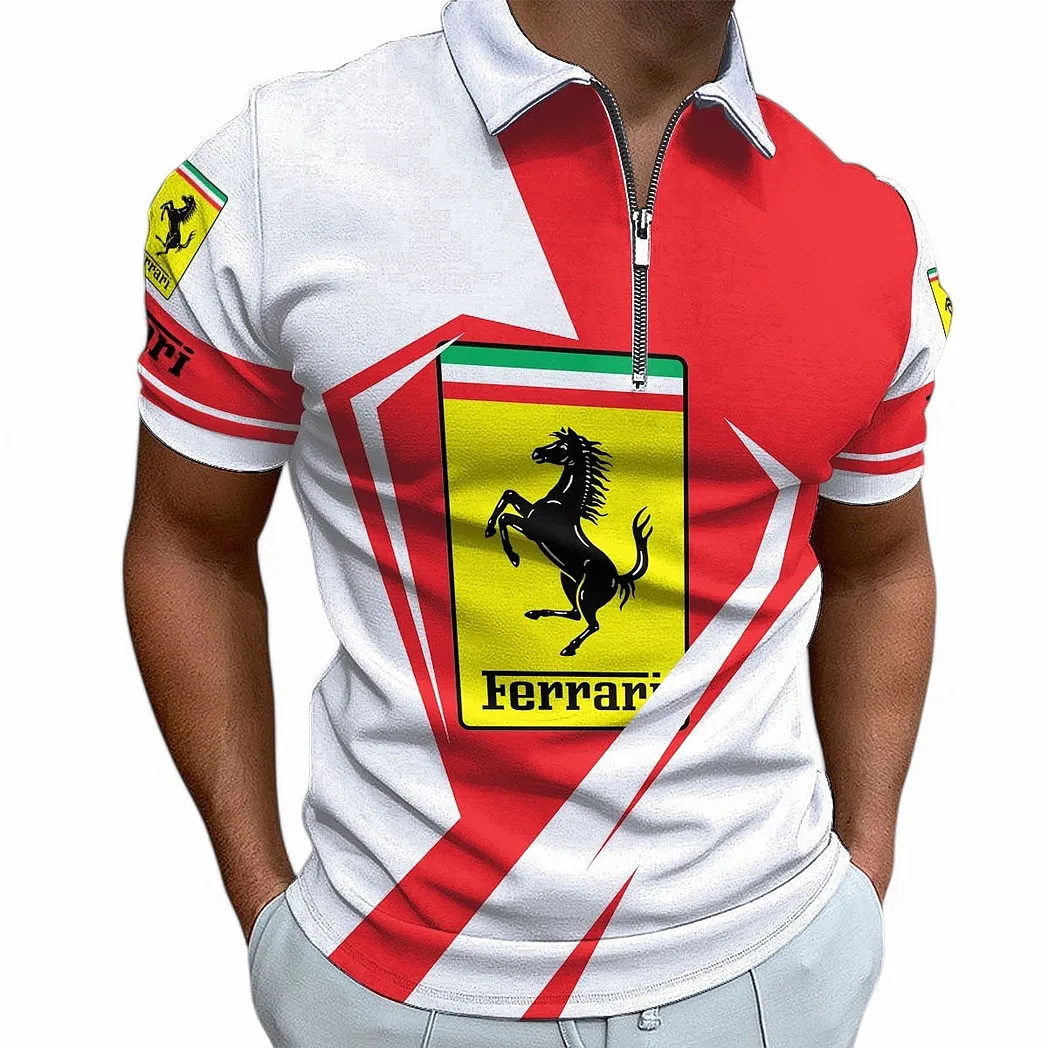 ferrari poloshirt mit reiverschluss fr mnner geschenk fr ferrari fan car68022125900 atiyh
