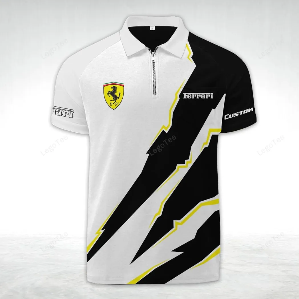 ferrari poloshirt mit reiverschluss geschenk fr ferrari fan car128021025009 v8cyv