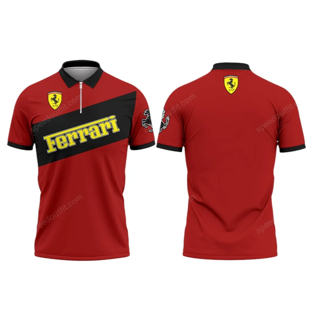 ferrari poloshirt mit reiverschluss geschenk fr ferrari fan car93031025346 lt88g