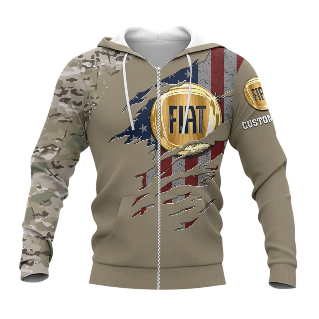 Fiat Hoodie mit reißverschluss, Allover-Druck Hoodie Fiat Fan CAR46021725028-3