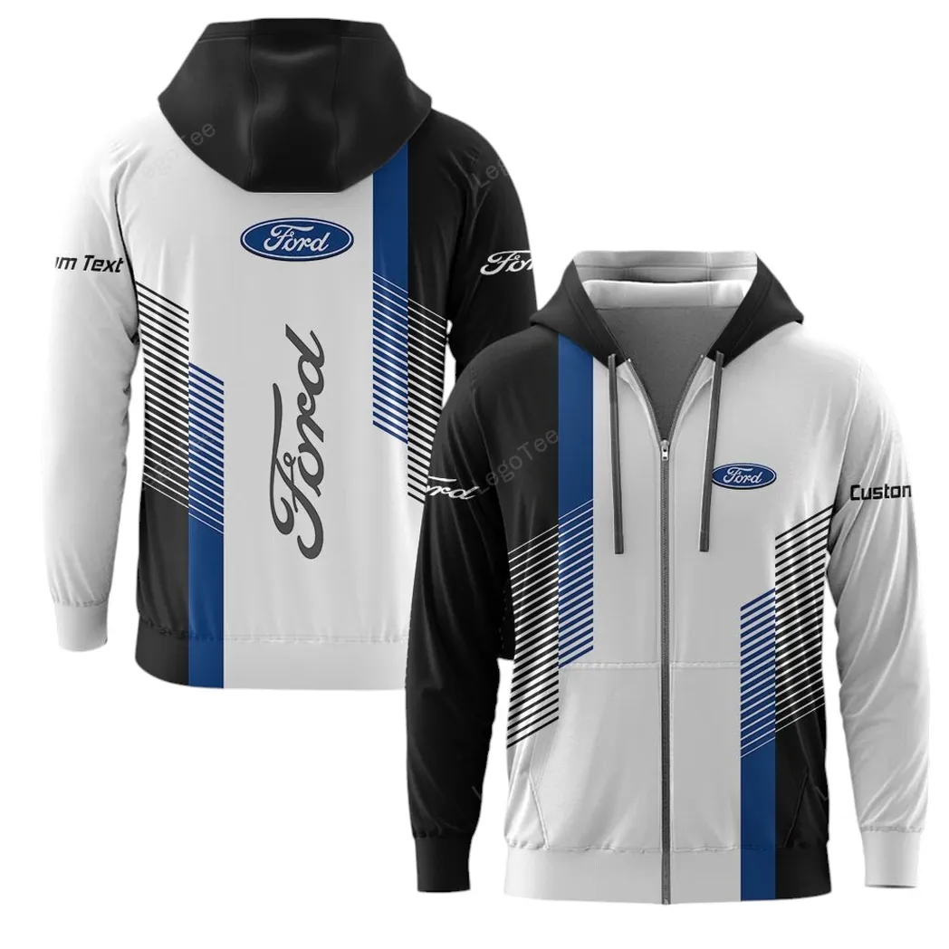 Ford Hoodie mit reißverschluss, Allover-Druck Hoodie Ford Fan CAR10703122525