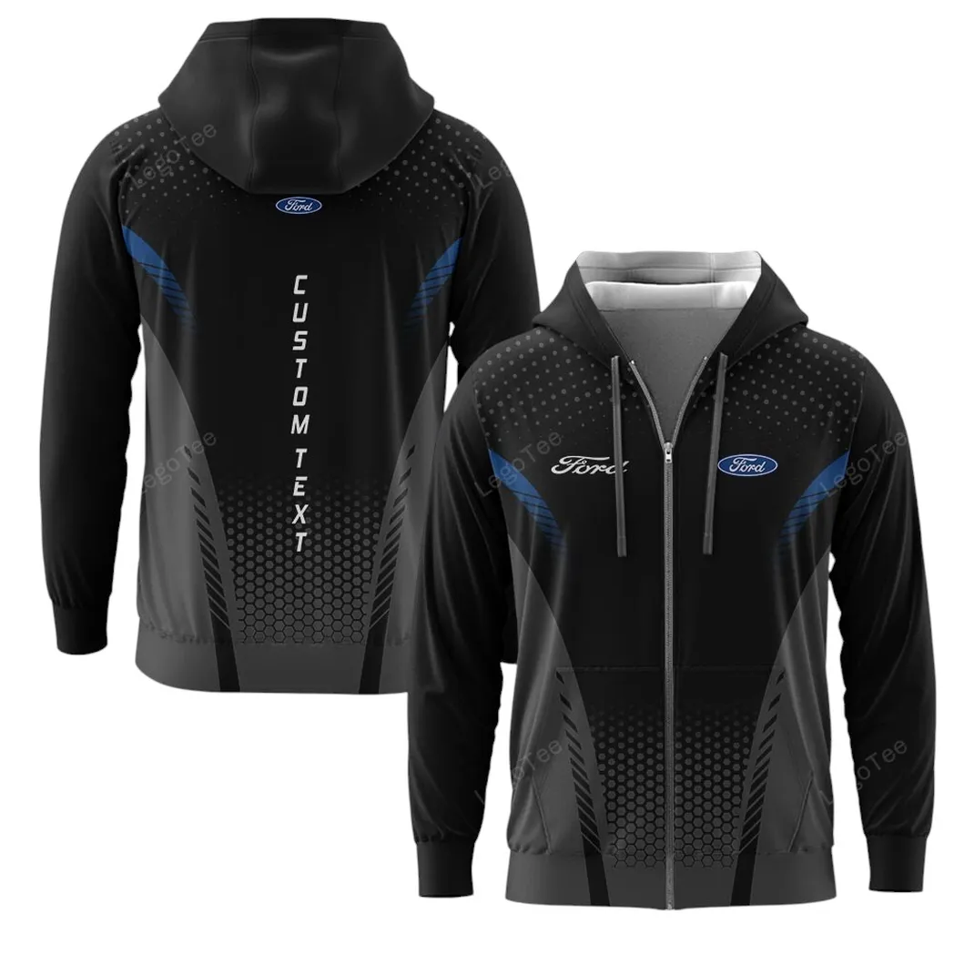Ford Hoodie mit reißverschluss, Allover-Druck Hoodie Ford Fan CAR10803122524