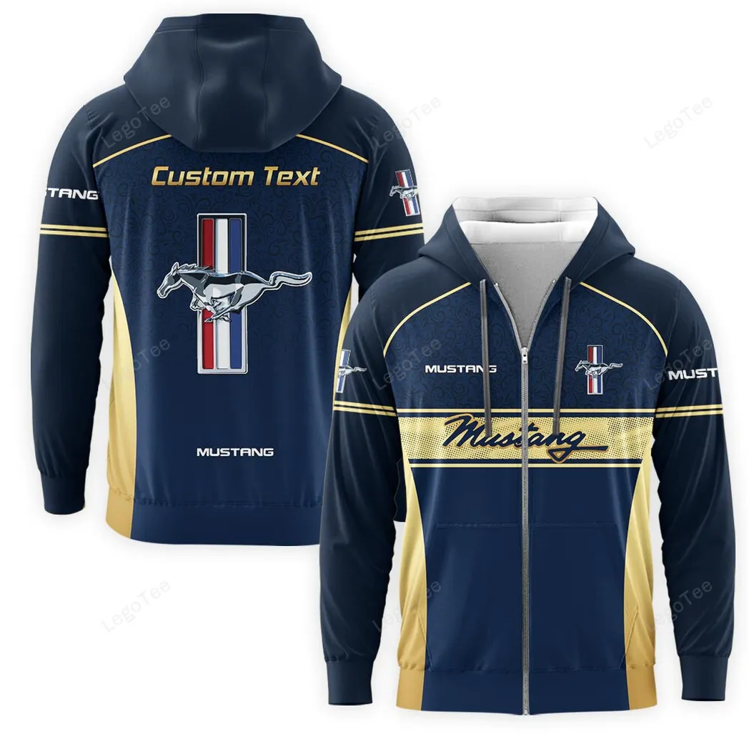 Ford Mustang Hoodie mit reißverschluss, Allover-Druck Hoodie Ford Mustang Fan CAR137021325894-6