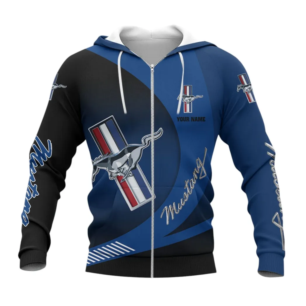 ford mustang hoodie mit reiverschluss allover druck hoodie ford mustang fan car7402222521