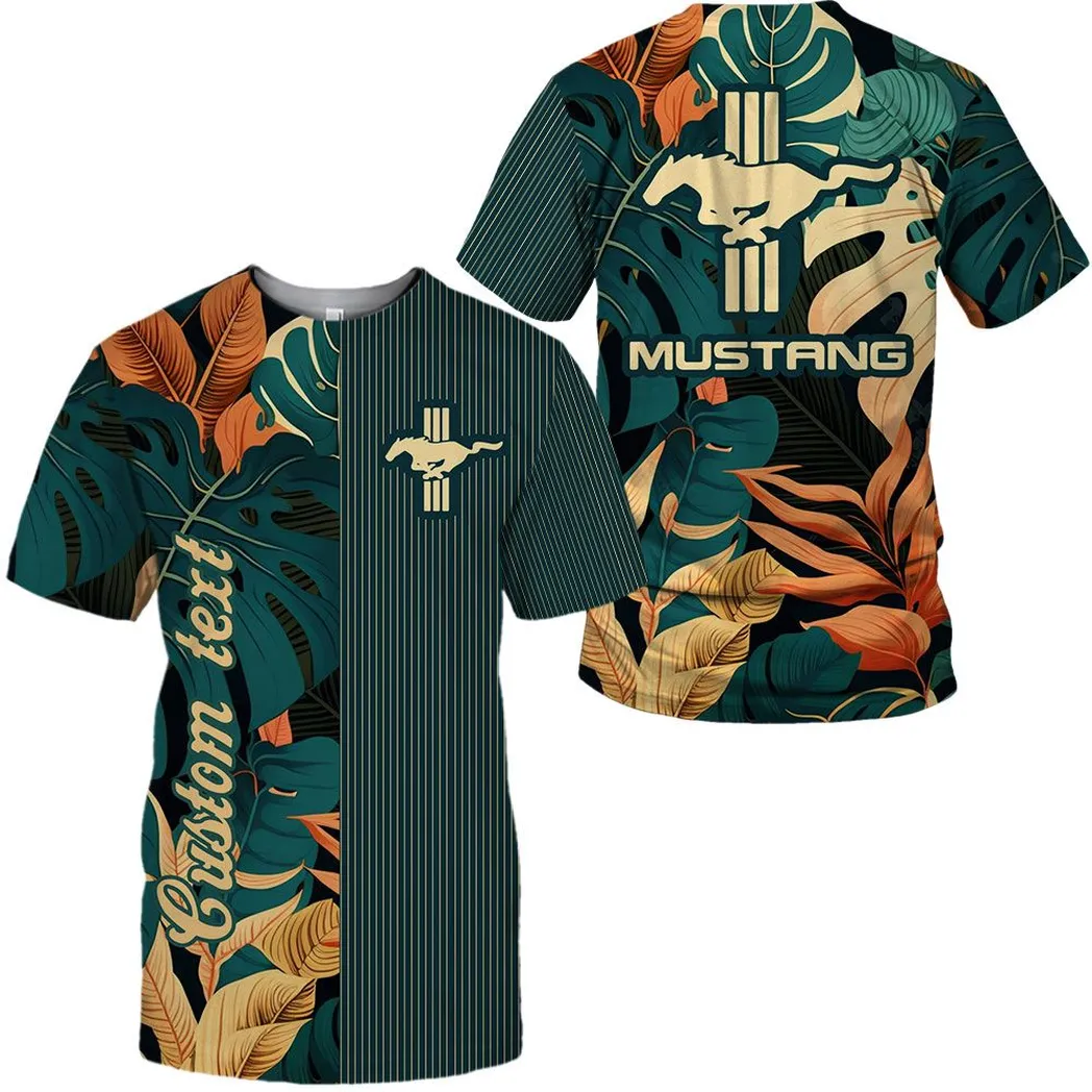 Ford Mustang Vintage T-Shirt, Personalisierter Allover-Druck CAR434041725259