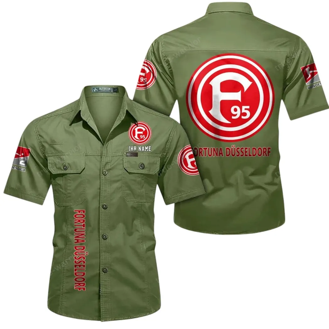 Fortuna Dusseldorf Hemd mit kurzen Ärmeln, All-Over-Print Kurzarmhemd BDE11052625242 - Fruchtgrün