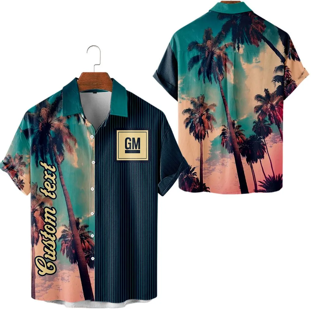 general motors vintage hawaiihemd mit palmen personalisiert allover autodruck hawaiian shirt car431041625354 99ugw