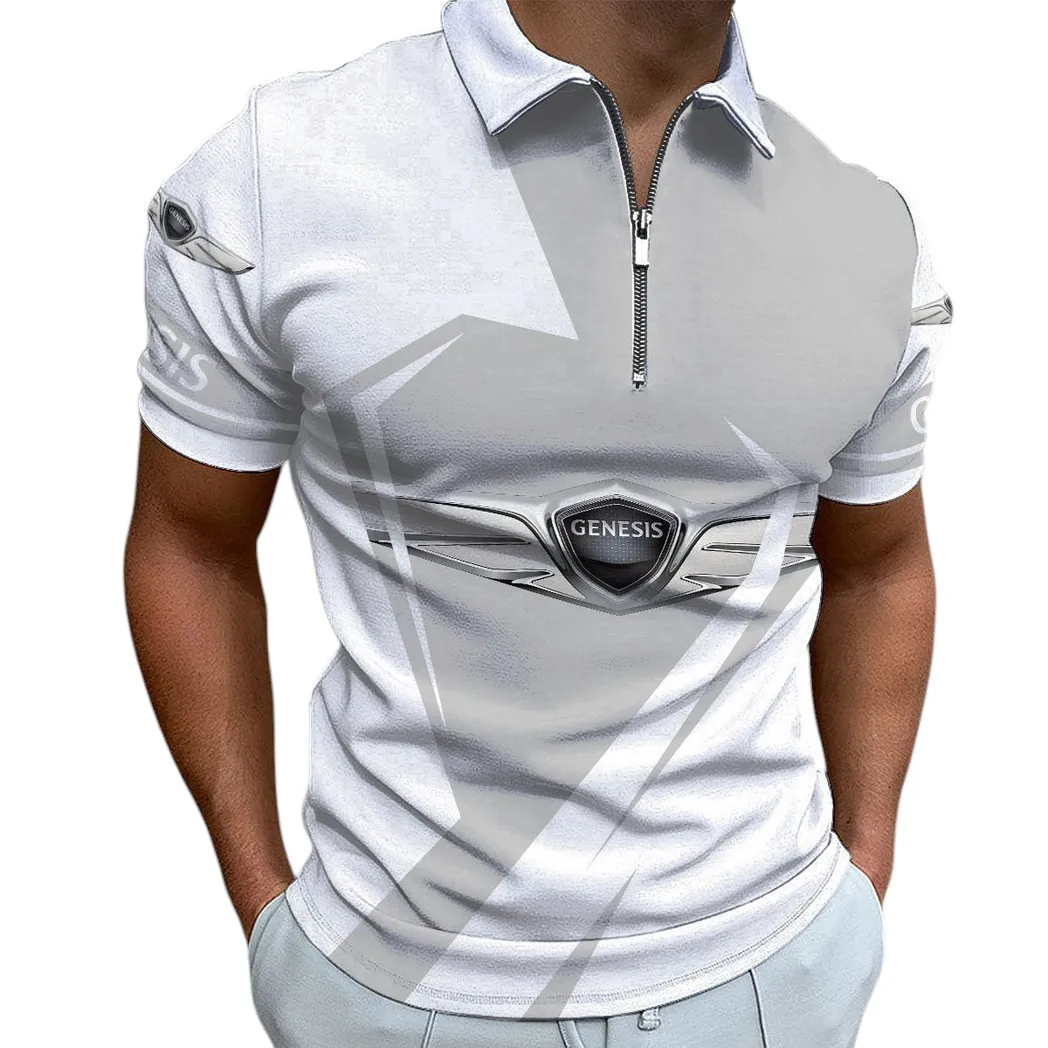 Genesis Poloshirt mit Reißverschluss, Geschenk für Genesis Fan CAR3202122566