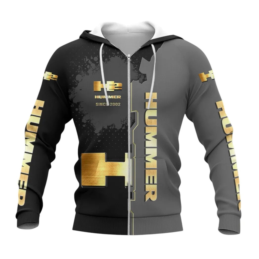 H2 Hummer Hoodie mit reißverschluss, Allover-Druck Hoodie H2 Hummer Fan CAR44021725032-3