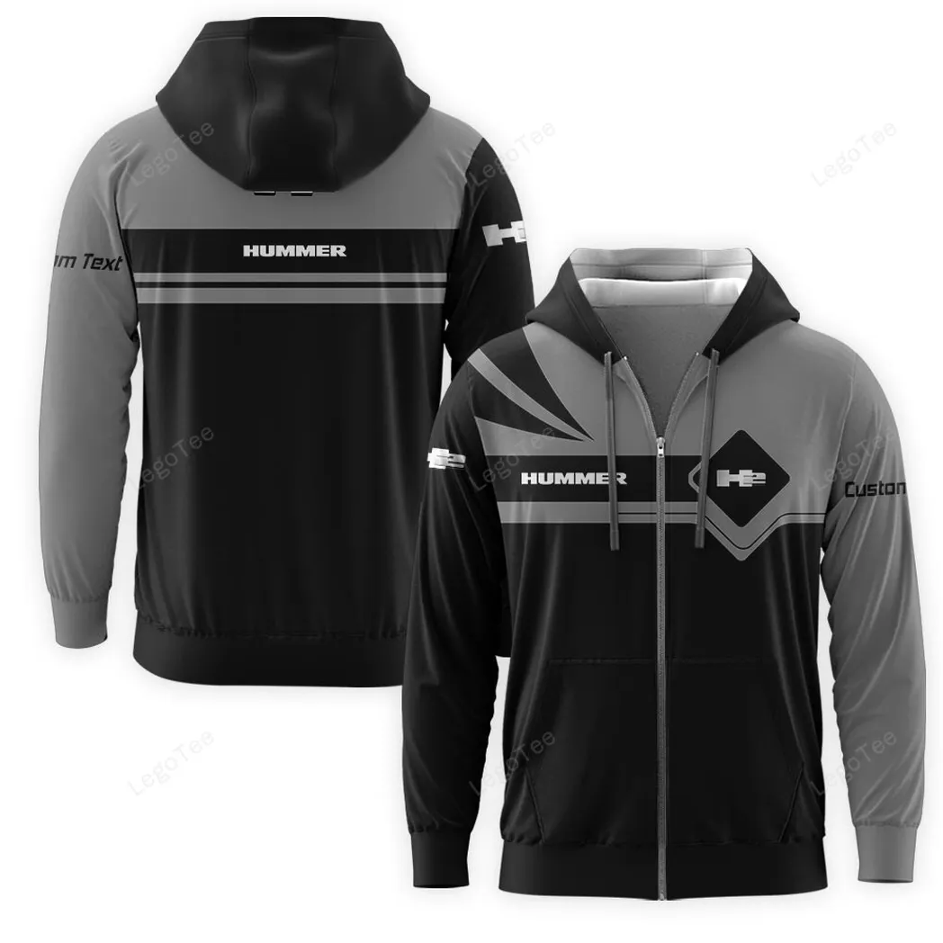H2 Hummer Hoodie mit reißverschluss, Allover-Druck Hoodie H2 Hummer Fan CAR9803032528