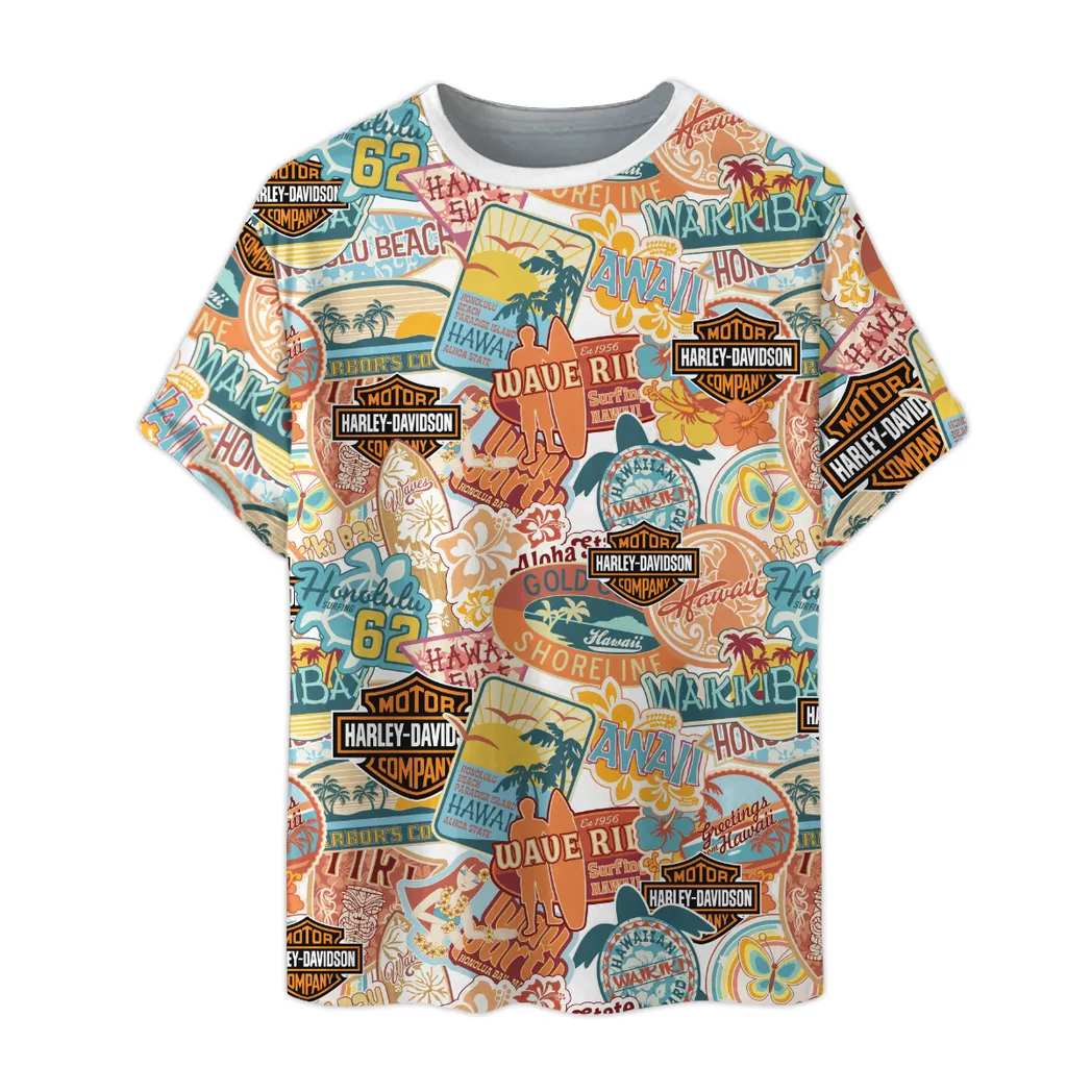 harley davidson t shirt im vintage stil oversized unisex hemd car04042025670
