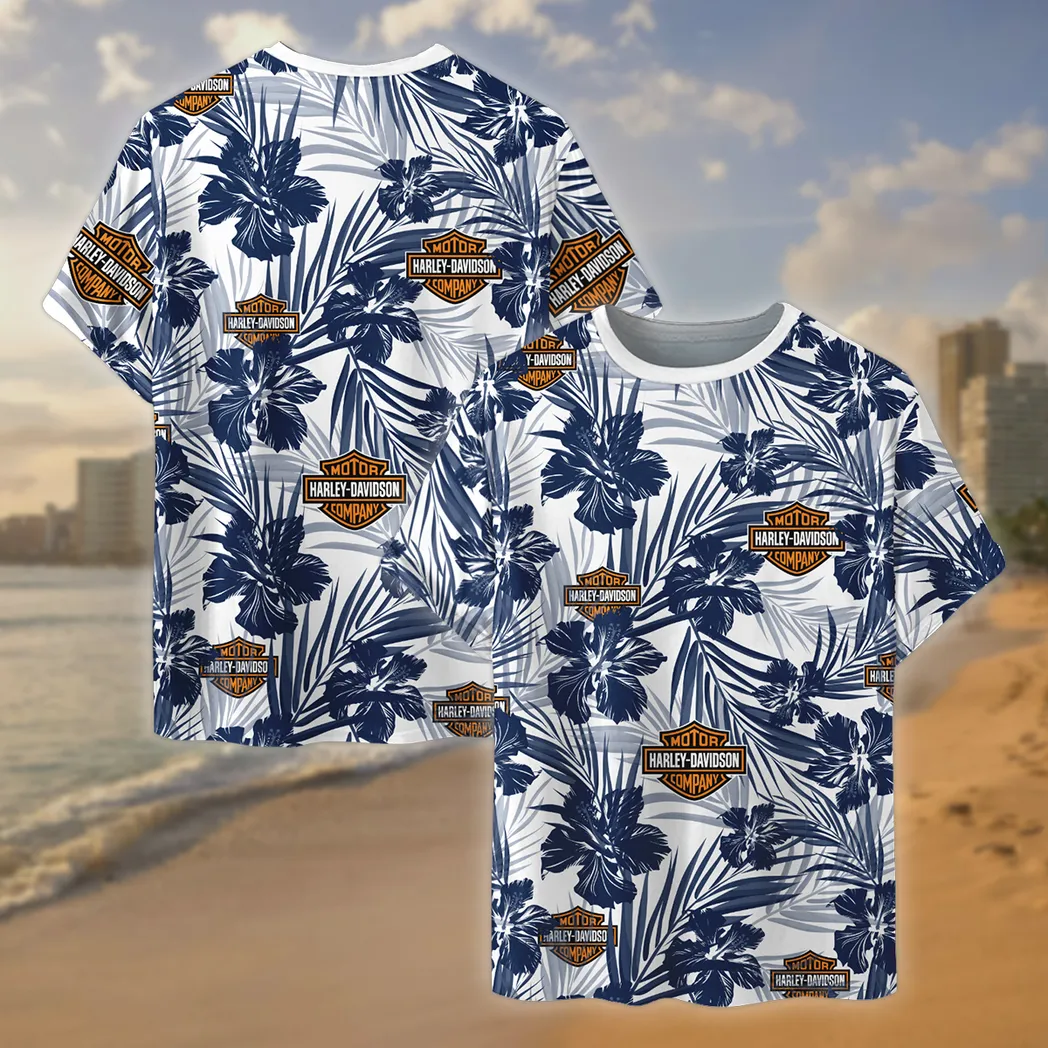 Harley Davidson T-Shirt im Vintage-Stil, Oversized Unisex Hemd CAR04042025672